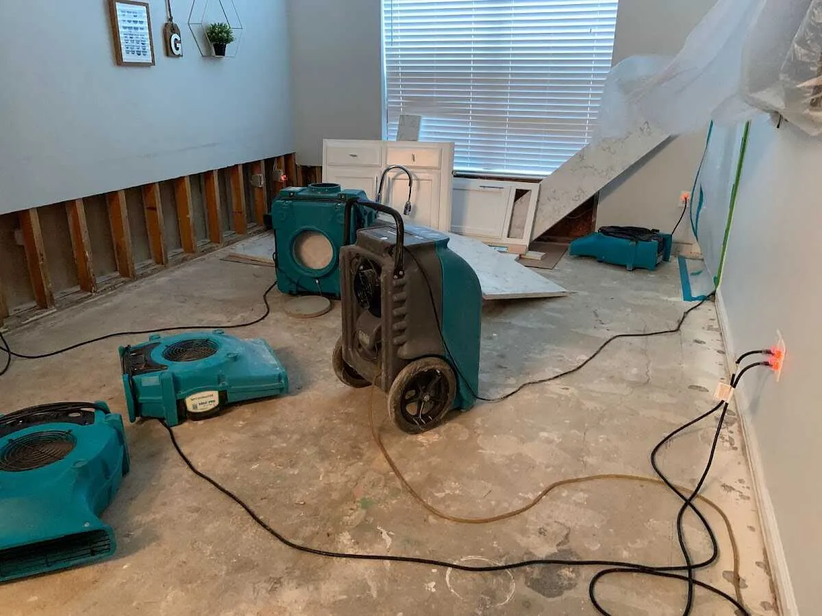 Dehumidifier in flood-cut room for Water Extraction & Removal in Hondo